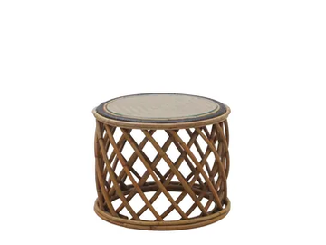 ALICE - Round rattan coffee table by Il Giardino di Legno - view 2